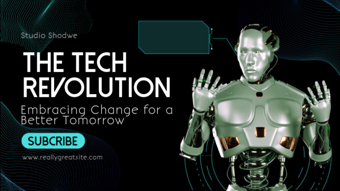 Black and White Futuristic Technology Youtube Thumbnail Template ...