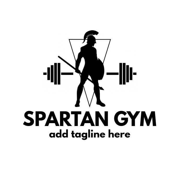 black and white gym logo Логотип template