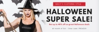 Black and white Halloween Twitter header template