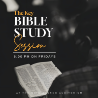 Black Bible Study Session Cuadrado Template