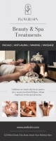 black and white minimal beauty & spa advertis Oprolbanier 2'×5' template