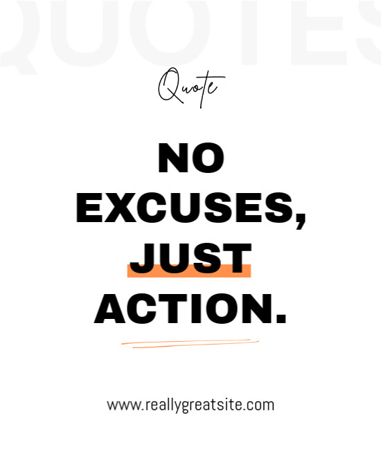 black and white minimalist motivational quote poster Instagram Portrait template