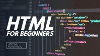 Black and White Simple  HTML For Beginners Yo ตัวอย่างภาพบน YouTube template