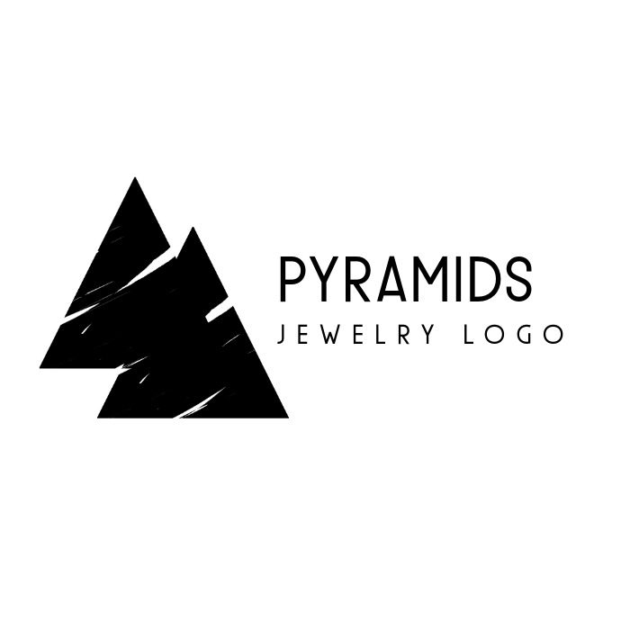 black and white triangles logo Template PosterMyWall