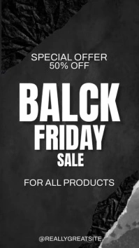Black and White Vintage Black Friday Instagram Story template