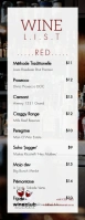 Black and white wine list menu half letter template