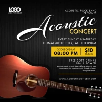 Black and Yellow Acoustic Concert Instagram A template