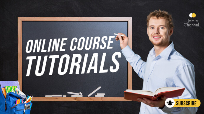 Black and Yellow Modern Online Course Tutorials YouTube Thumbnail ...