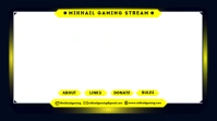 Black and Yellow Twitch Overlay Template