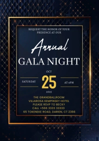 Black Annual Gala Night A3 template