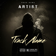 Black Hip-Hop Album Cover Cover ng Album Template