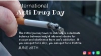 Black  Anti Drug Day  Youtube Thumbnail template