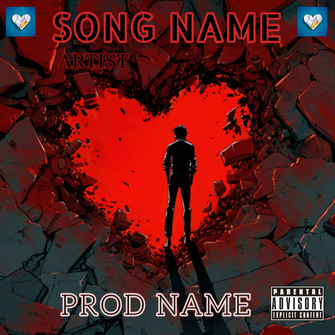 Black Artist Album Cover Template PosterMyWall