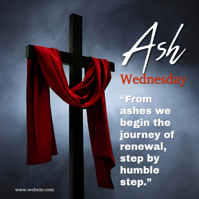 Black Ash Wednesday Instagram Post Template | PosterMyWall
