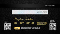 Black ATM Wedding Invitation Card Cartão de visita template