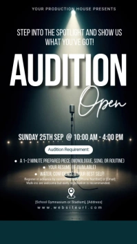 musical, audition. plays and musical.event Instagram-Story template