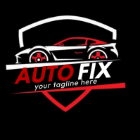 Hitam Auto Repair โลโก้ Template