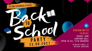 Black Back to School Party Facebook Cover Video Template