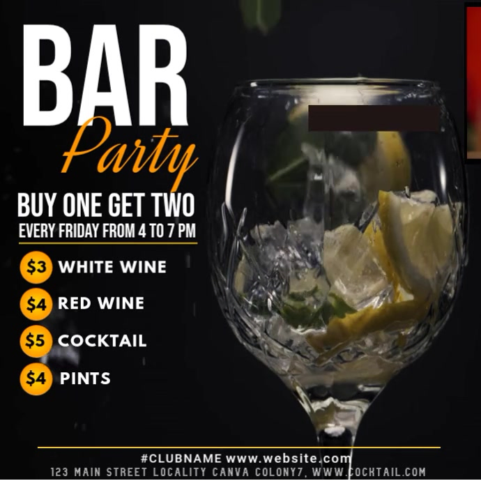 Bar Party Promotion Template | PosterMyWall