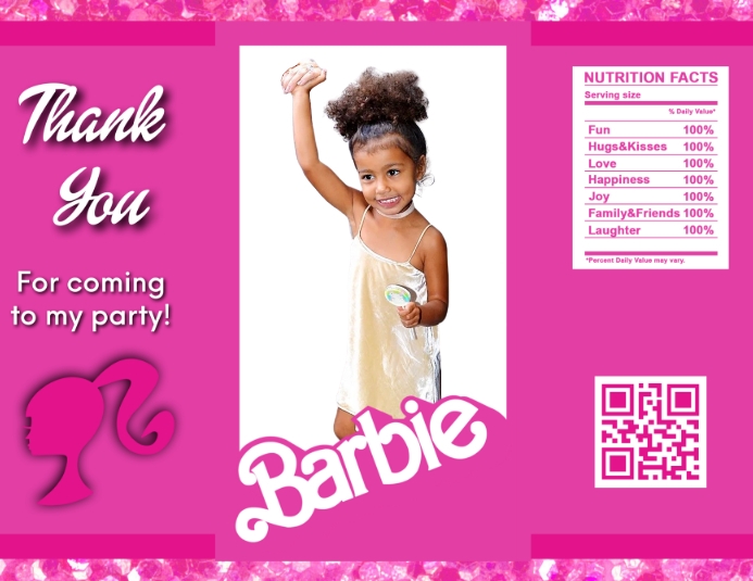 black-barbie-birthday-chip-bag-template-postermywall for Free Printable Chip Bag Template Black Barbie | Birthday | Chip bag Template | PosterMyWall for Free Printable Chip Bag Template