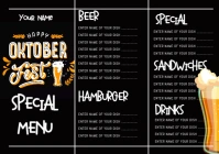 Black Basato Su Elenchi Oktober Fest A5 template