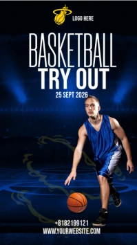 Black Basketball Instagram Story template