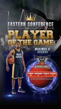 Basketball MVP Player Recognition Digital Display Video template