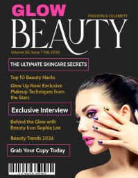 Black Beauty Magazine Cover Flyer template