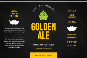 Noir Craft Beer Label Label Template