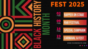 Black Berbasis Daftar Black History Month Festival Pos Twitter Twitter-opslag template