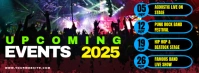 Black Berbasis Daftar Upcoming Events Foto Sampul Facebook template
