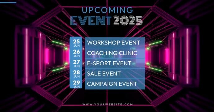 Black Berbasis Daftar Upcoming Events Gambar Bersama Facebook template