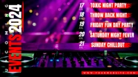 Black Berbasis Daftar Upcoming Events Pos Twi Publicación de Twitter template