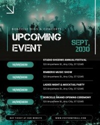 Black Berbasis Daftar Upcoming Schedule Instagram Portrait template