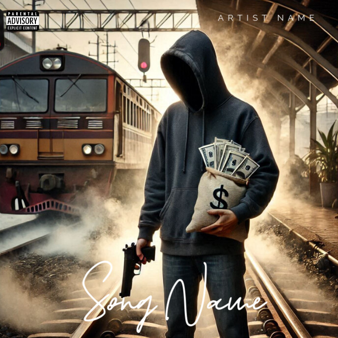 Black Best Cover Album Music Art Trap Mixtape Rap Album Cover Template ...