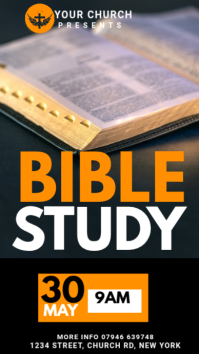 Black Bible Study Event Instagram Story template