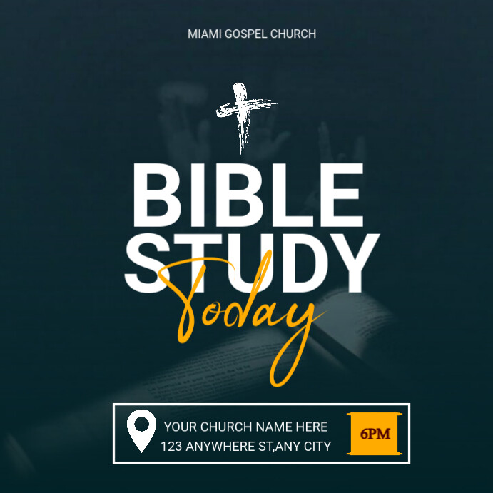 Black Bible Study Instagram Post template