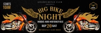 Black Bike Night Event 2'x6' Banner Template