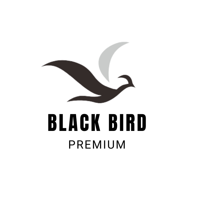 Black bird premium logo template