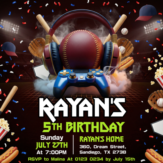 Black Birthday Party Instagram Post Template | PosterMyWall