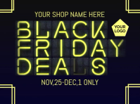 Black  Black Friday Deals Video Yard Sign Znak podwórkowy template