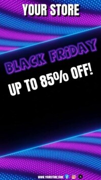 Black Black  Black Friday Instagram Story Video Ad Digital Display (9:16) Цифровой дисплей Template