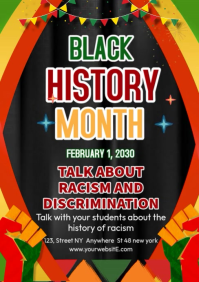 Black Black History Month A4 Video template