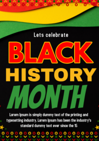 Black Black History Month Celebration A2 template