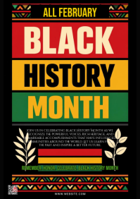 Black Black History Month Celebration A5 Template