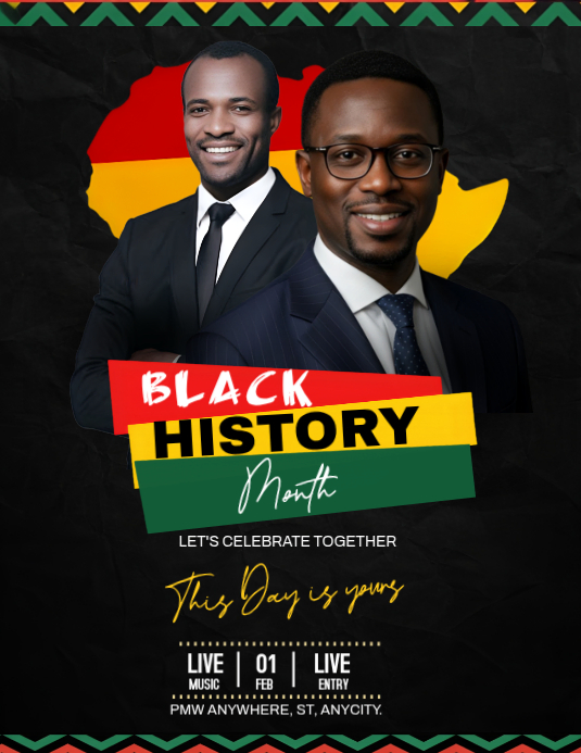 Black Black History Month Celebration Flyer Template | PosterMyWall