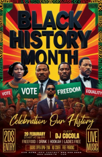 Black Black History Month Celebration Half Page Wide Video template