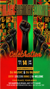 Black Black History Month Celebration Instagram Story template