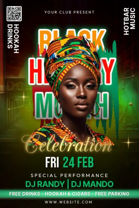 Black Black History Month Celebration Poster Video Template | PosterMyWall