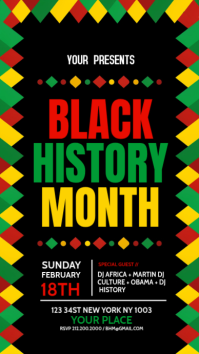 Black Black History Month Event Instagram Story template